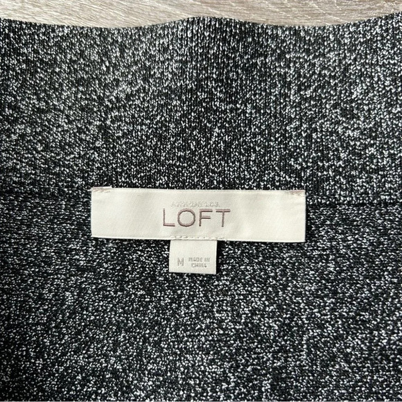 Loft Grey  Nylon Blend A Line Knitted Skirt - Picture 4 of 9